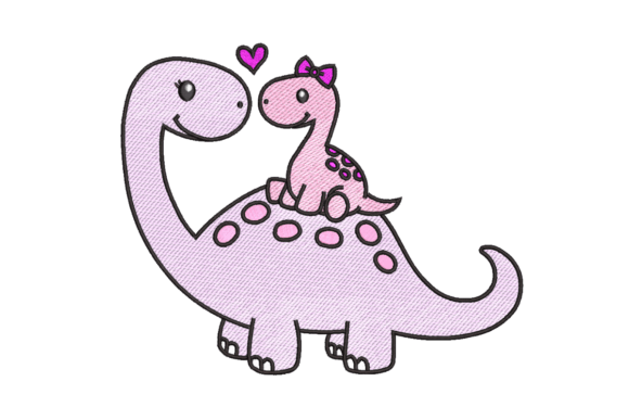 Adorable Dinosaur Love for Your Embroidery Projects