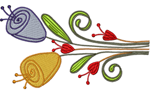 Alien Flowers: A Unique Embroidery Design