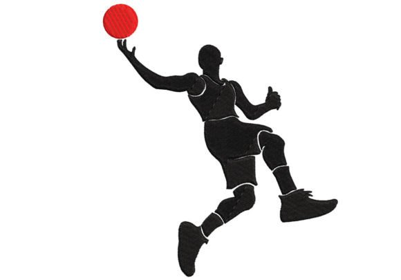 Basketball Man: A Dynamic Embroidery Masterpiece