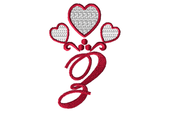Charming Alphabet Letter Z with Hearts