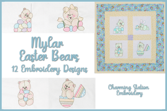 Charming Mylar Easter Bears for Personalized Gifts