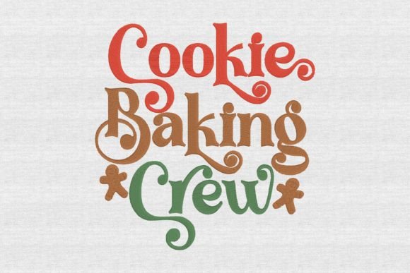 Christmas Cookie Baking Crew Embroidery Design