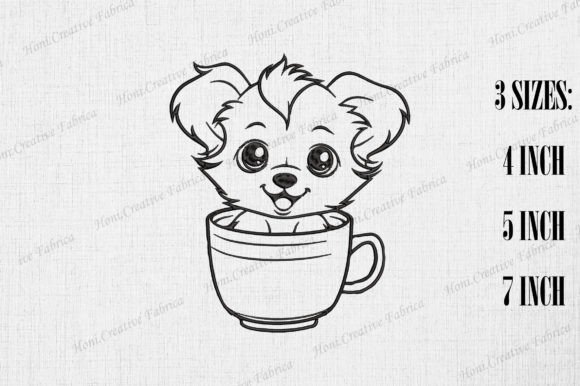 Cute Shetland Sheepdog in Coffee Cup