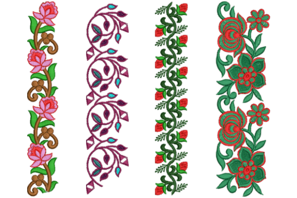 Flower Border Set: A Versatile Embroidery Design
