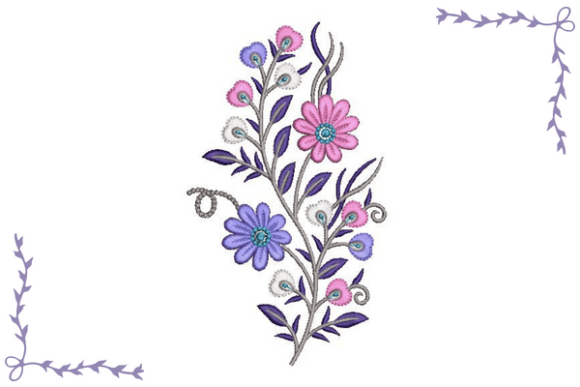 Flowers Leaves: A Versatile Embroidery Design