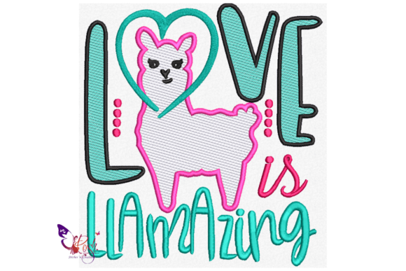 Love is Llamazing: A Festive and Adorable Embroidery Design