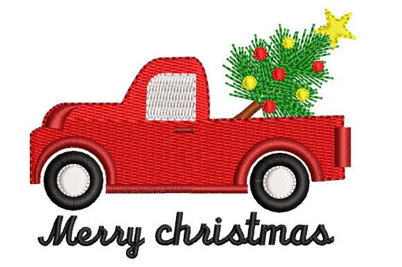 Merry Christmas Truck with Tree