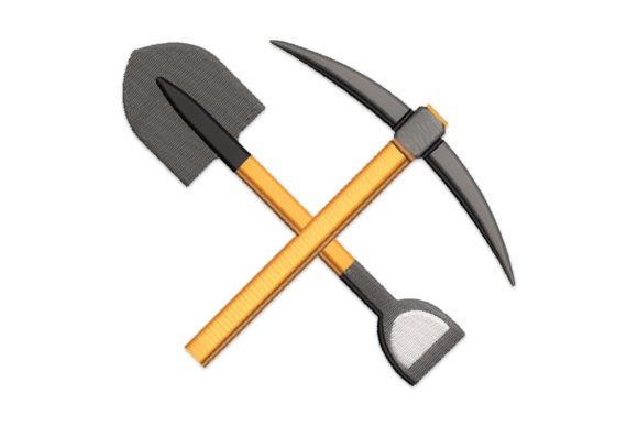 Pick and Shovel: A Versatile Embroidery Design