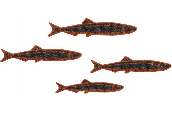 School of Small Fish: A Versatile Embroidery Design