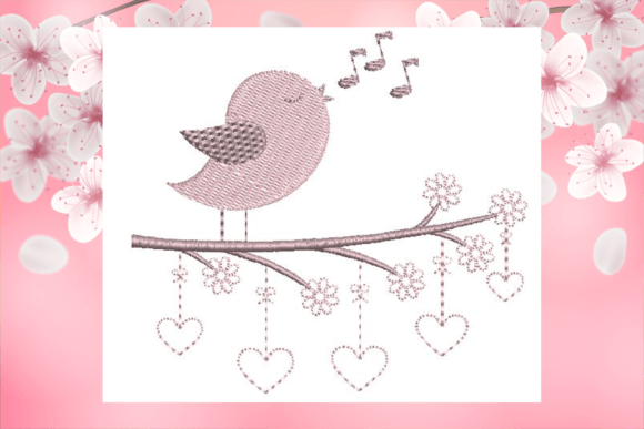 Valentine Birdie-Small: A Sweet and Festive Design