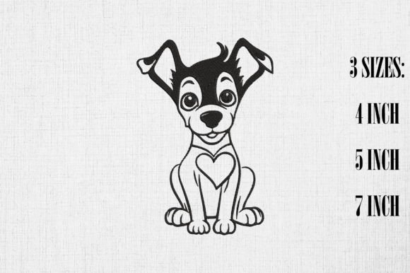 Valentine Doberman Pinscher: A Heartfelt Embroidery