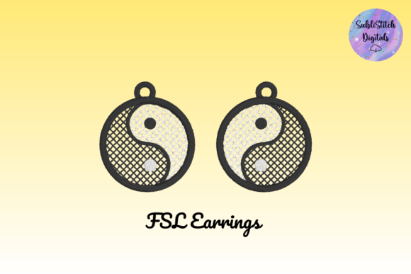 Yin Yang FSL Earrings: A Versatile Design for Embroiderers
